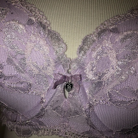 Victoria’s Secret”Body by Victoria”Lined Demi Purple Bling Bra,Size-36DD/Panty-M - Picture 9 of 14